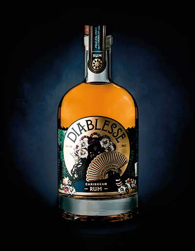 A bottle of Diablesse Spiced Rum