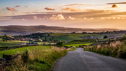 Pennines view from Nelson - property